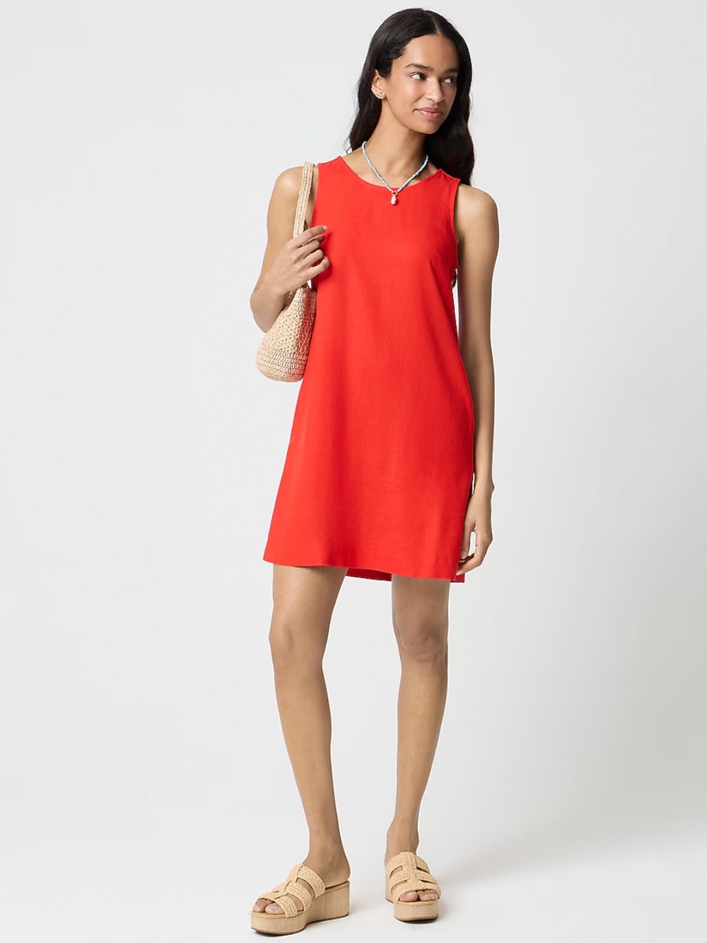 NWT J.Crew Factory Linen-blend sleeveless mini dress